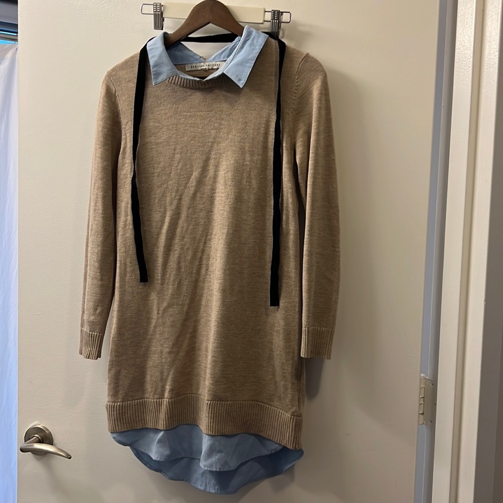 English factory collared sweater dress